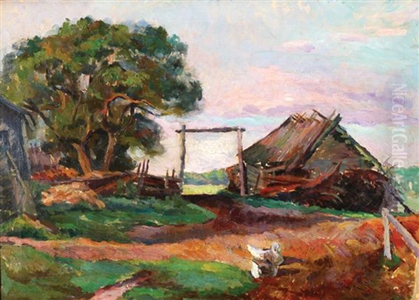 Morning Oil Painting by Alexandr Aleksandrovich Osmerkin