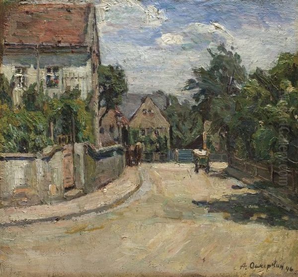Route De Campagne A Odessa Oil Painting by Alexandr Aleksandrovich Osmerkin
