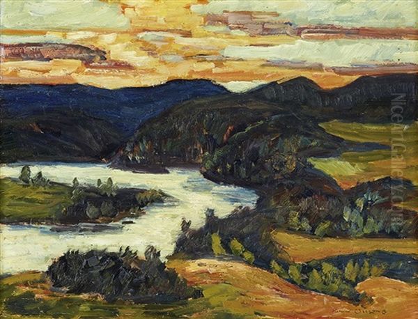 Indalsalven - Liden Oil Painting by Helmer Osslund