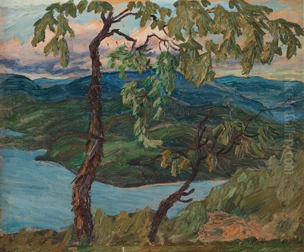 Sommardag (haggviken) Oil Painting by Helmer Osslund