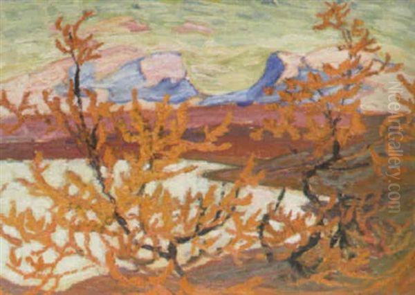 Lapporten, Abisko Oil Painting by Helmer Osslund