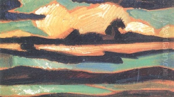 Aftonhimmel Oil Painting by Helmer Osslund