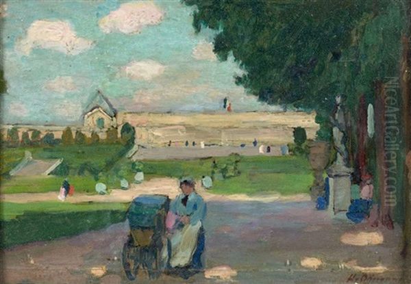 Les Jardins Du Luxembourg Oil Painting by Henri Ottmann