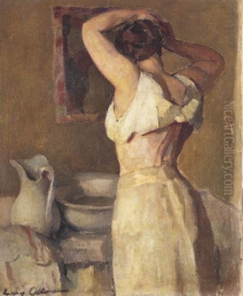 La Toilette Oil Painting by Henri Ottmann