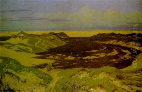 Das Tal Des Schweigens (lister Dunen Auf Sylt) Oil Painting by Fritz Overbeck