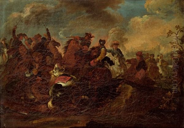 Reitergefecht Oil Painting by Palamedes Palamedesz the Elder