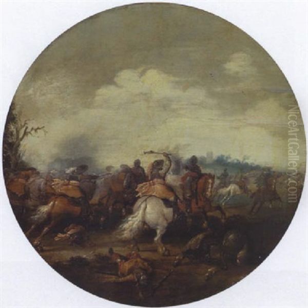 Reitergefecht Oil Painting by Palamedes Palamedesz the Elder