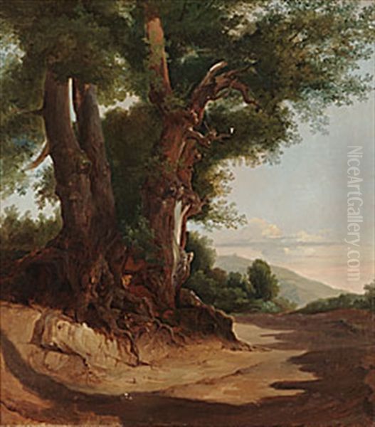 Vy Fran Trakten Av Albano Oil Painting by Gustaf Wilhelm Palm