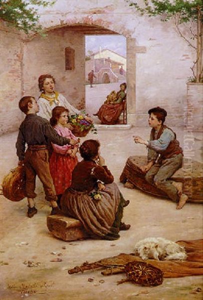 Un Auditoire Attentif Oil Painting by Antonio Ermolao Paoletti