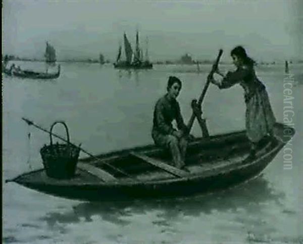 In The Lagoon Oil Painting by Antonio Ermolao Paoletti