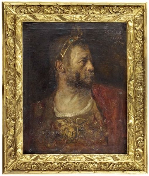 Portrait Von Pontius Pilatus Oil Painting by Vilma Parlaghy