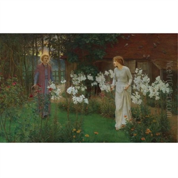 Annunciation Oil Painting by Beatrice Emma Parsons