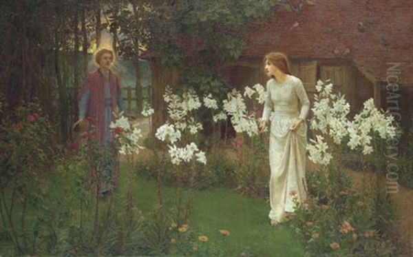 The Annunciation. Hail, Thou Art Highly Favoured Oil Painting by Beatrice Emma Parsons