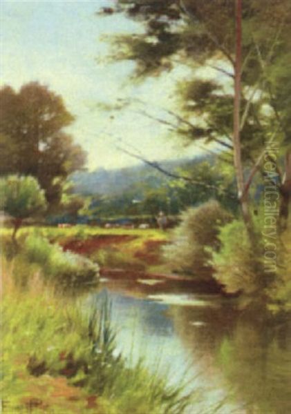 Burnham Beeches Oil Painting by Ernest Parton