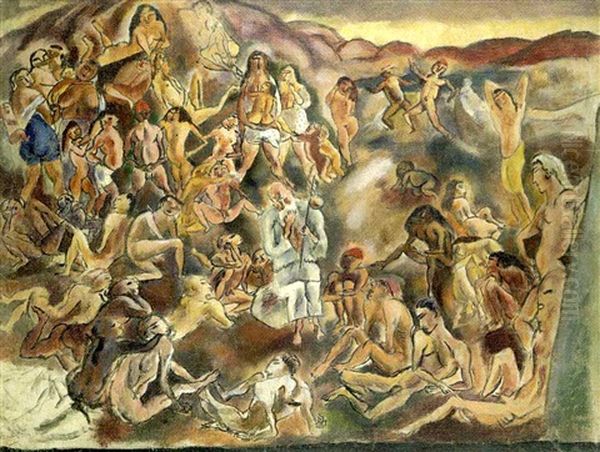 La Tentation De Saint-antoine Oil Painting by Jules Pascin