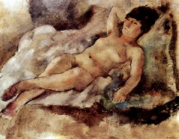 Rebecca Couchee Oil Painting by Jules Pascin
