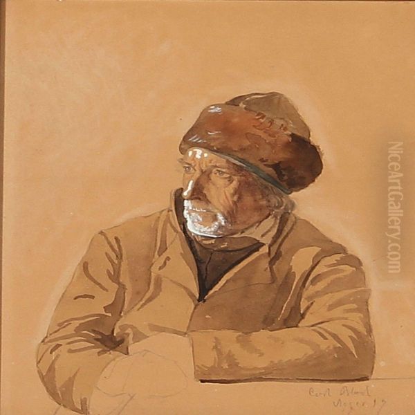 A Fisher From Agger In Northern Jutland Oil Painting by Carl Heinrich Bloch