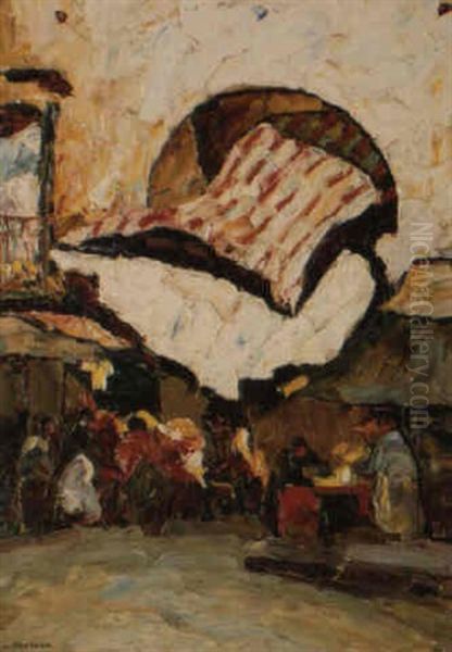 Coin De Marche A Nice Oil Painting by Louis Pastour
