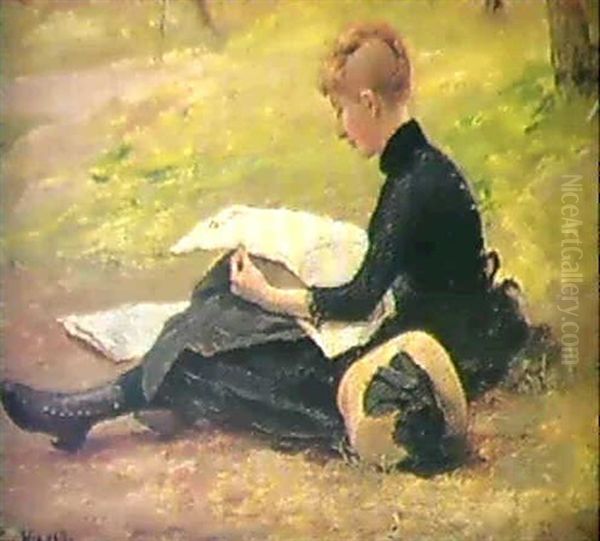 Konstnarskollega Oil Painting by Hanna (nee Hirsch) Pauli