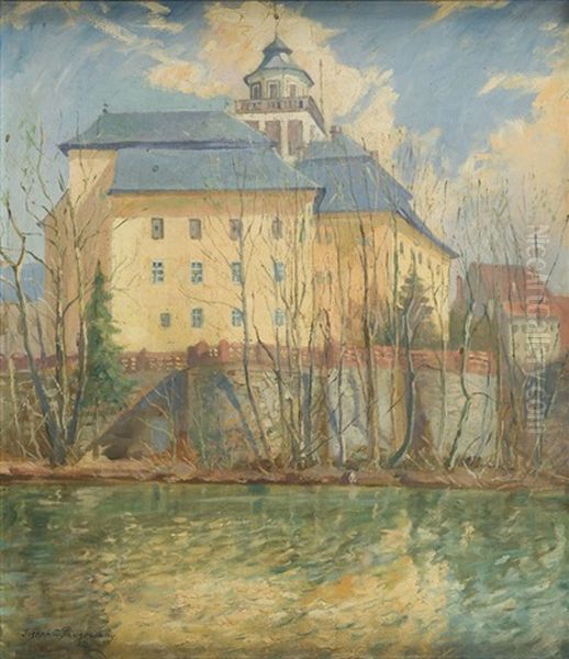 Zamek W Miedzylesiu Oil Painting by Josef Andreas Pausewang