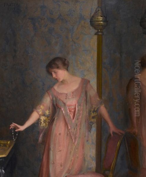 Rose And Blue Oil Painting by William McGregor Paxton
