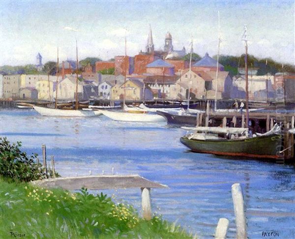 Gloucester Harbor Oil Painting by William McGregor Paxton