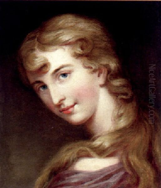 Portrait Of Maria Claypoole Peale Oil Painting by James Peale