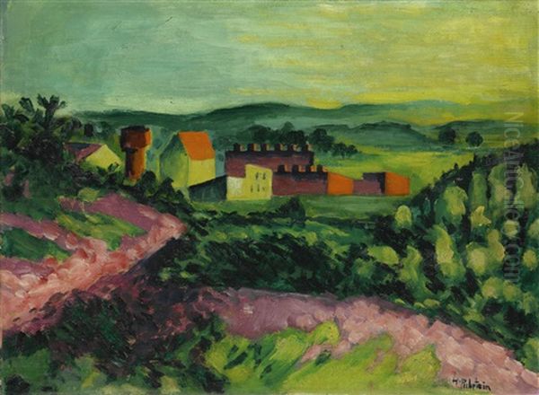 Landschaft (landscape) Oil Painting by Max Pechstein