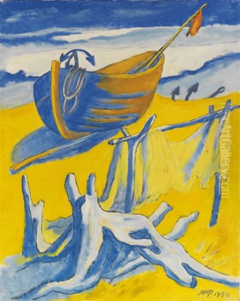 Am Ostseestrand Oil Painting by Max Pechstein