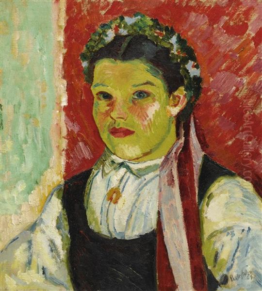 Kurische Braut I (coronian Bride I) Oil Painting by Max Pechstein