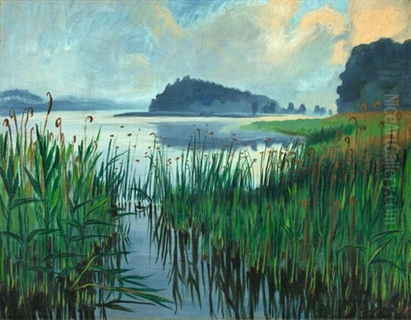 Ein Grauer Morgen Oil Painting by Max Pechstein