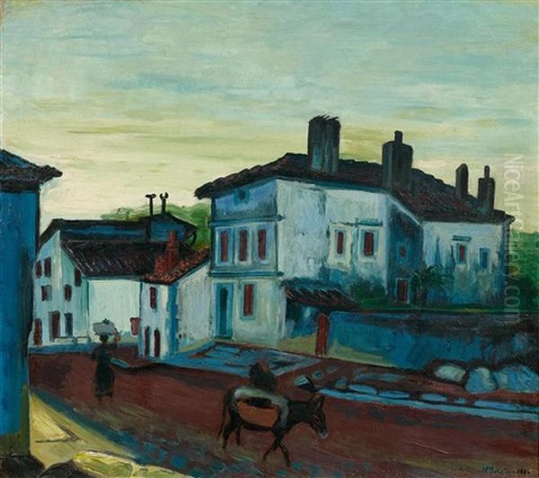 Morgen In Hendaye Oil Painting by Max Pechstein