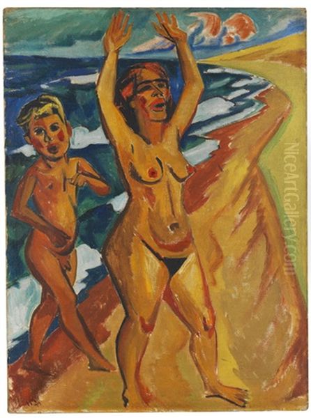 Schrei Am Meer Oil Painting by Max Pechstein