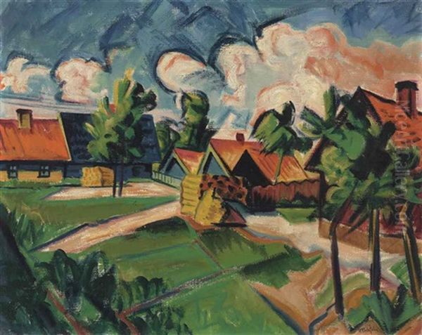 Abendwolken Oil Painting by Max Pechstein