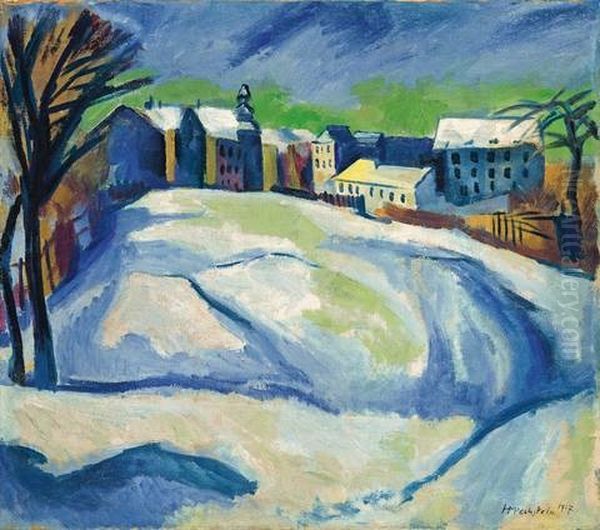 Sonniger Wintertag Oil Painting by Max Pechstein