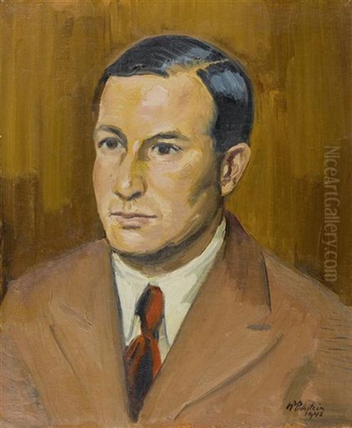 Portrait Von Dr. August Ochsenbein Oil Painting by Max Pechstein