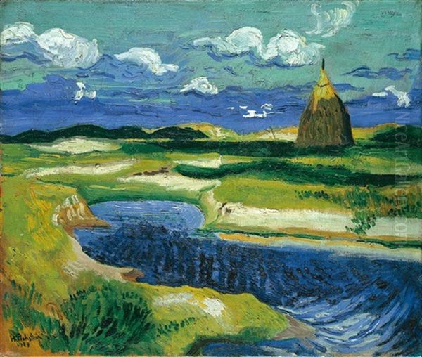 Hinter Den Dunen Oil Painting by Max Pechstein