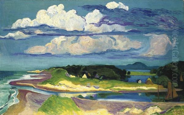 Lupow-mundung Oil Painting by Max Pechstein