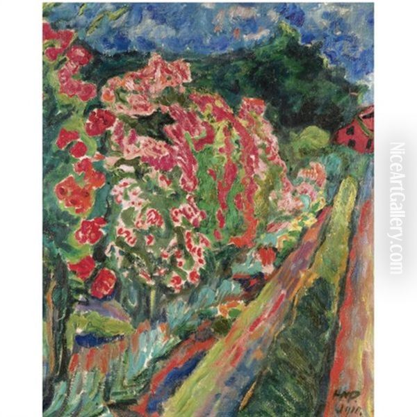 Gartenrand - Garden Oil Painting by Max Pechstein