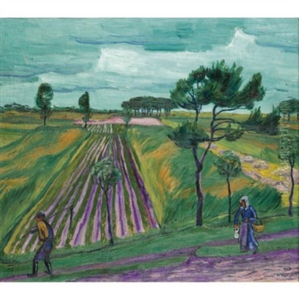 Kalter Morgen (cold Morning) Oil Painting by Max Pechstein