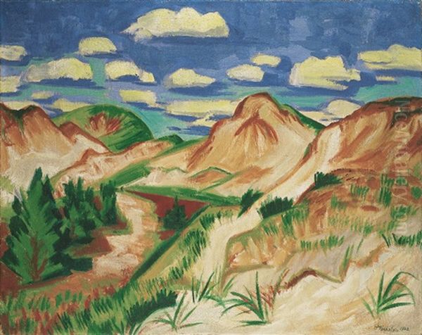 Dunenlandschaft Oil Painting by Max Pechstein