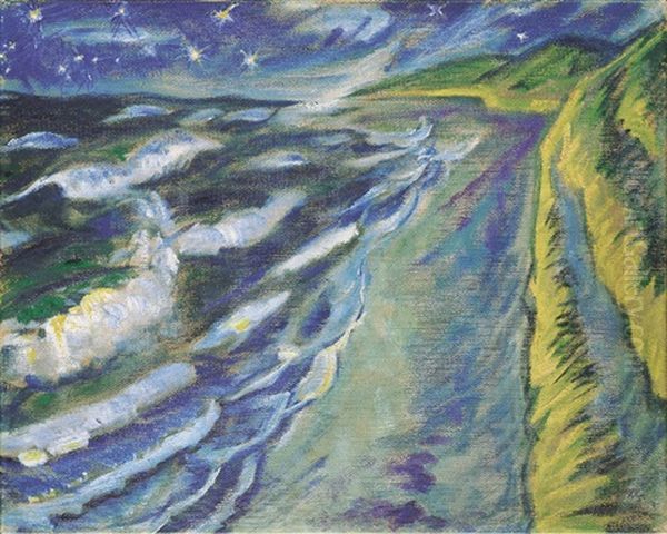Abend An See Oil Painting by Max Pechstein