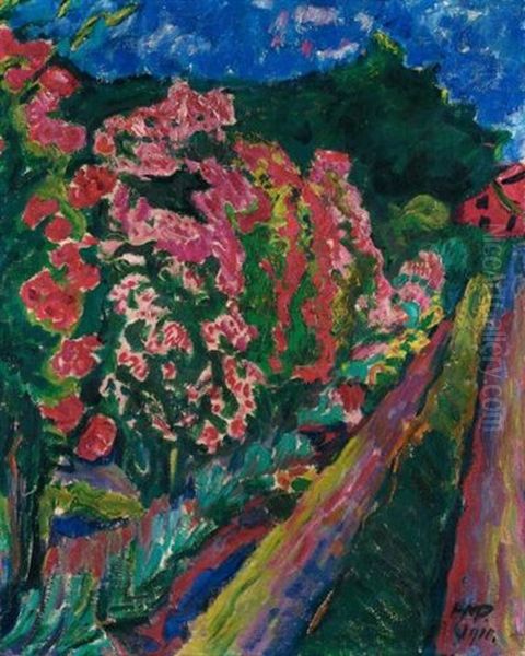 Gartenrand (garden) Oil Painting by Max Pechstein