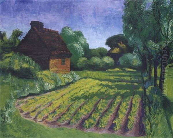 Pommersche Landschaft Oil Painting by Max Pechstein
