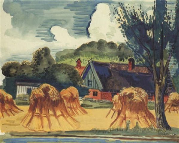 Kornpuppen Oil Painting by Max Pechstein