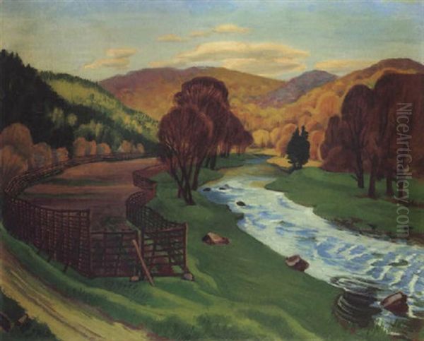 Vorfruhling Im Harz. Bodetal Oil Painting by Max Pechstein
