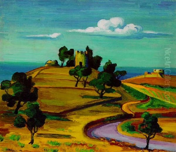 Abend In Der Pyreaen Oil Painting by Max Pechstein