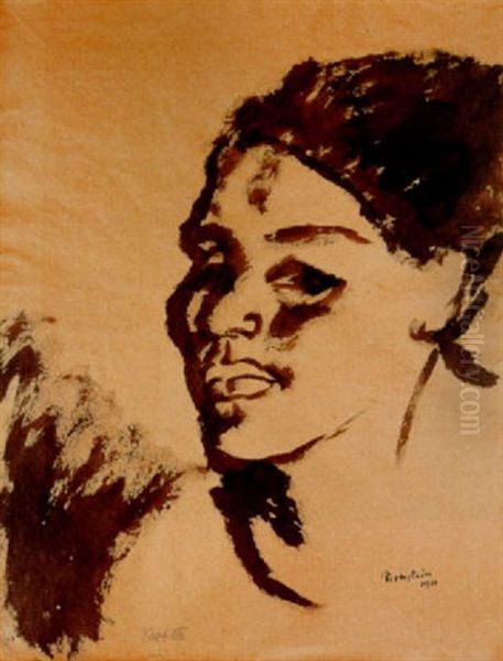 Kopf Viii Oil Painting by Max Pechstein