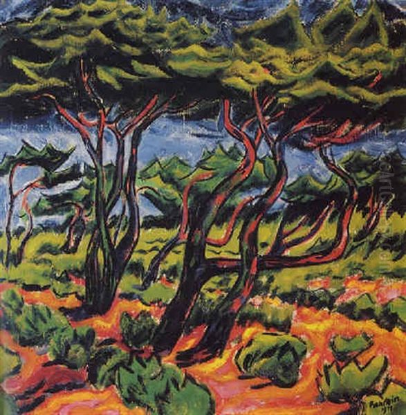 Sturmlandschaft Oil Painting by Max Pechstein