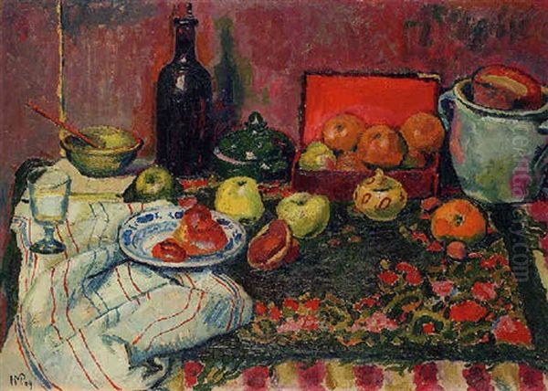 Stilleben Oil Painting by Max Pechstein